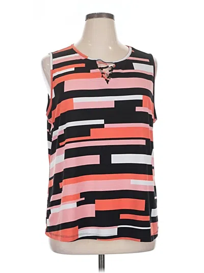 Pre-owned Cj Banks Sleeveless Blouse In Orange