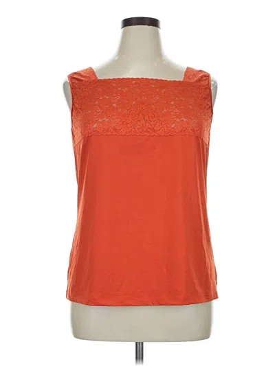 Pre-owned Cj Banks Sleeveless Blouse In Orange