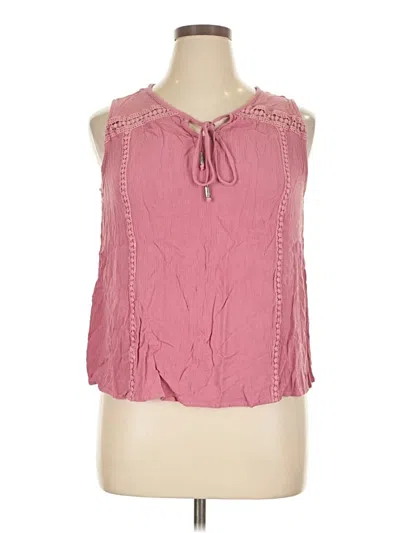 Pre-owned Cj Banks Sleeveless Blouse In Pink