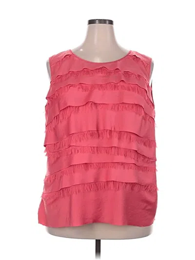 Pre-owned Cj Banks Sleeveless Blouse In Pink