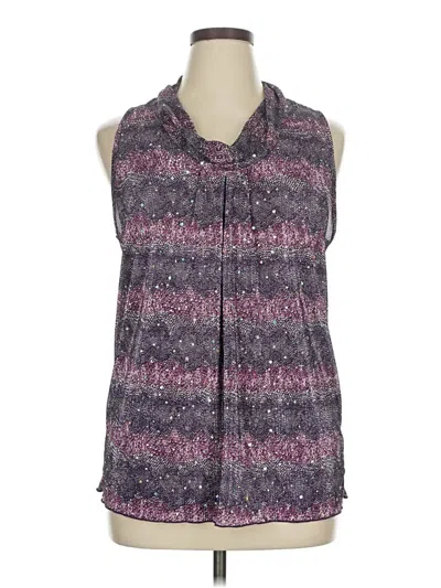 Pre-owned Cj Banks Sleeveless Blouse In Purple