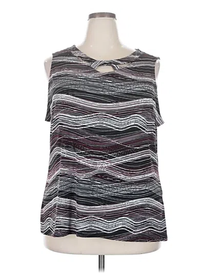 Pre-owned Cj Banks Sleeveless Blouse In Purple