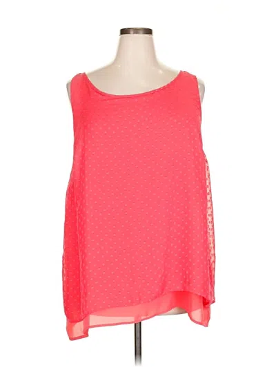 Pre-owned Cj Banks Sleeveless Blouse In Red
