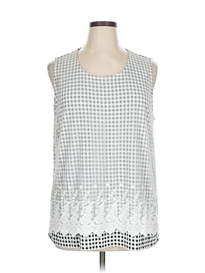 Pre-owned Cj Banks Sleeveless Blouse In Silver