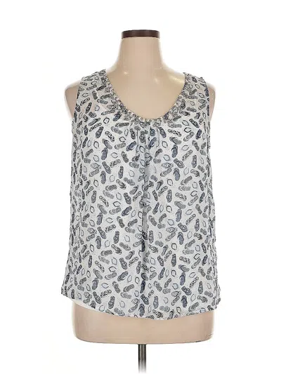 Pre-owned Cj Banks Sleeveless Blouse In Silver