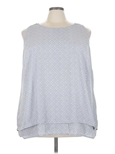 Pre-owned Cj Banks Sleeveless Blouse In Silver