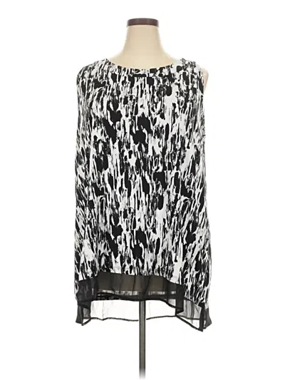 Pre-owned Cj Banks Sleeveless Blouse In Silver