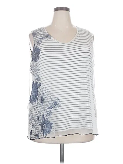 Pre-owned Cj Banks Sleeveless Blouse In Silver