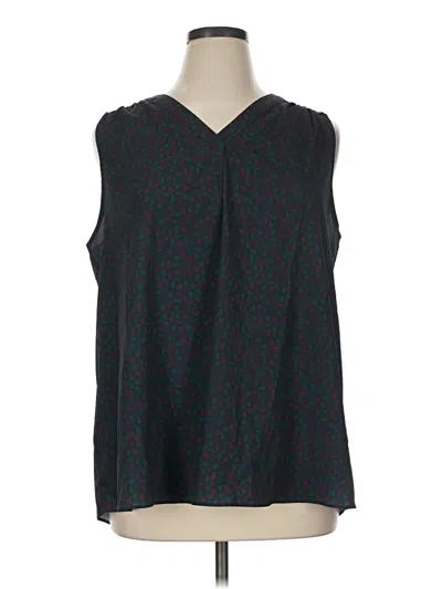 Pre-owned Cj Banks Sleeveless Blouse In Teal