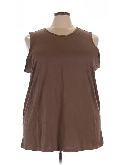 Pre-owned Cj Banks Sleeveless T-shirt In Brown