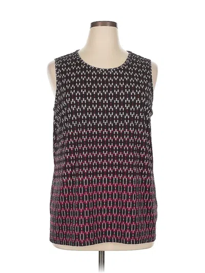 Pre-owned Cj Banks Sleeveless Top Black Keyhole Neckline Tops