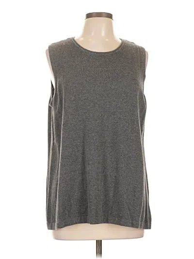 Pre-owned Cj Banks Sleeveless Top Gray Boatneck Tops