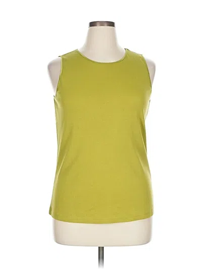 Pre-owned Cj Banks Sleeveless Top Green Halter Neckline Tops