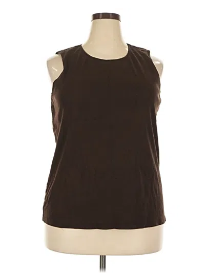 Pre-owned Cj Banks Sleeveless T-shirt In Brown