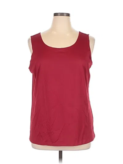 Pre-owned Cj Banks Sleeveless T-shirt In Burgundy