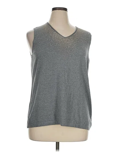 Pre-owned Cj Banks Sleeveless T-shirt In Gray