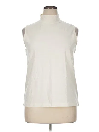 Pre-owned Cj Banks Sleeveless Turtleneck In Ivory
