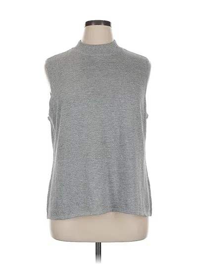 Pre-owned Cj Banks Sweater Vest In Gray
