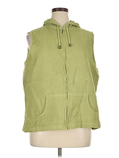 Pre-owned Cj Banks Sweater Vest In Green