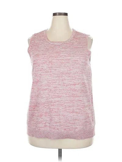 Pre-owned Cj Banks Sweater Vest In Pink