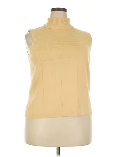 Pre-owned Cj Banks Sweater Vest In Tan