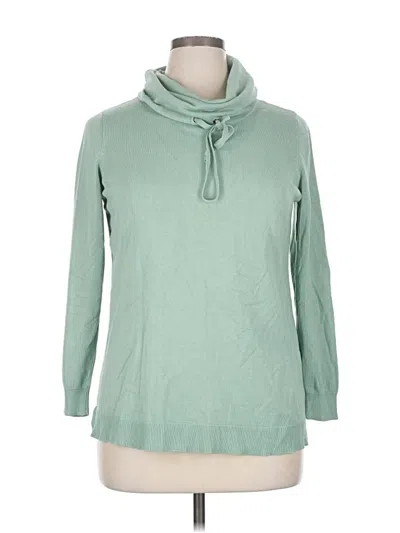 Pre-owned Cj Banks Turtleneck Sweater In Green