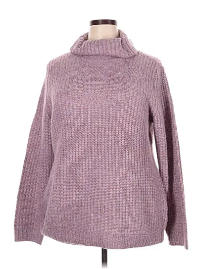 Pre-owned Cj Banks Turtleneck Sweater In Purple