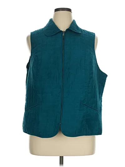 Pre-owned Cj Banks Vest In Teal