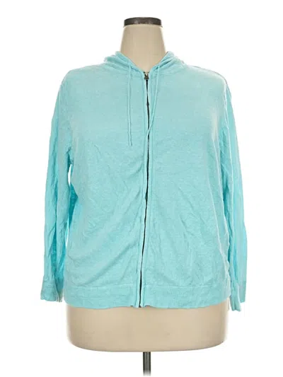 Pre-owned Cj Banks Zip Up Hoodie In Teal