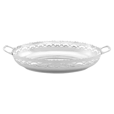 Pre-owned C.j. Vander Antique Sterling Silver Bread Dish By , Georgian Style