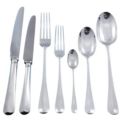 Pre-owned C.j. Vander Rattail By Cj Vander Sterling Silver Flatware Set 12 Service Dinner 85 Pcs