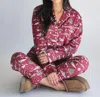 Cjw The Nantucket Winter Dreams Pajamas In Cranberry In Pink