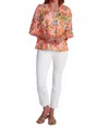 Ck Bradley Aspen Blouse In Eden Orange In Multi