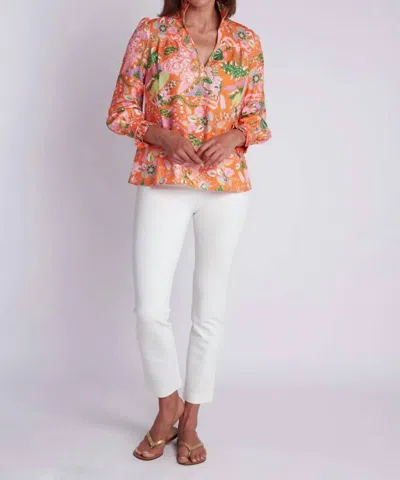 Ck Bradley Aspen Blouse In Eden Orange In Multi