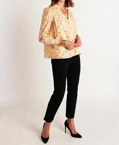 Ck Bradley Aspen Blouse In Gold Brush In Beige