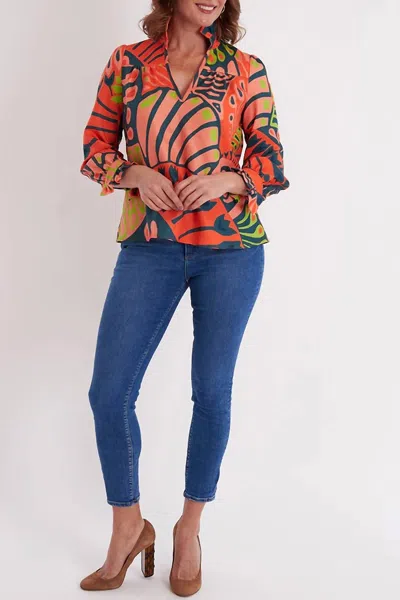 Ck Bradley Aspen Blouse In Paddle Pumpkin In Multi