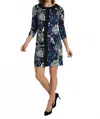 Ck Bradley Azores Dress In Frolic Black In Blue