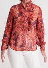 Ck Bradley Bedford Blouse In Kaleta Plum In Orange