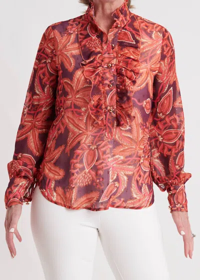 Ck Bradley Bedford Blouse In Kaleta Plum In Orange