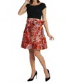 Ck Bradley Carrie Wrap Skirt In Frolic Cherry In Multi