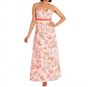 Ck Bradley Cece Gown In Winifred Pink In Multi