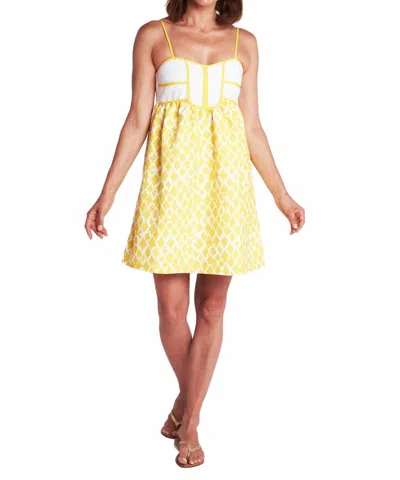 Ck Bradley Clove Dress In Onyx Yellow In White