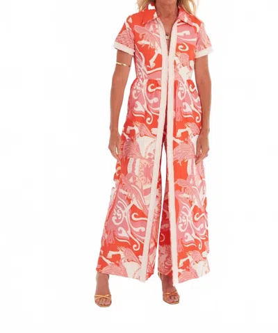 Ck Bradley Coulotte Jumpsuit In Nouveau Papaya In Multi
