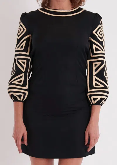 Ck Bradley Delphina Mini Dress In Noir Blanc In Black