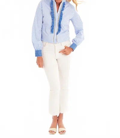Ck Bradley Farnum Blouse In Peri In Blue