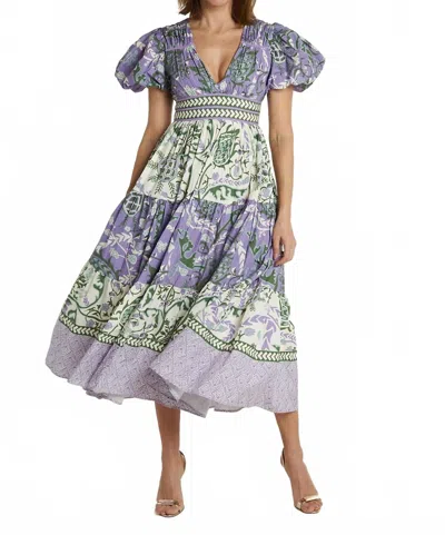 Ck Bradley Heather Dress In Frolic Cream And Lavender In Purple