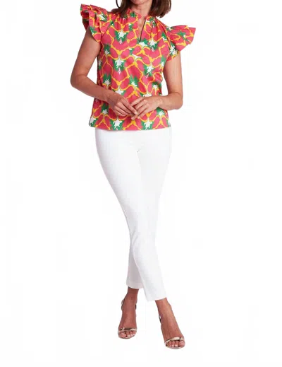 Ck Bradley Kimball Top In Iris Hot Pink In Multi