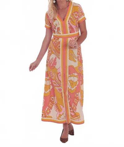 Ck Bradley Leland Dress In Whirlwind Marigold In Orange