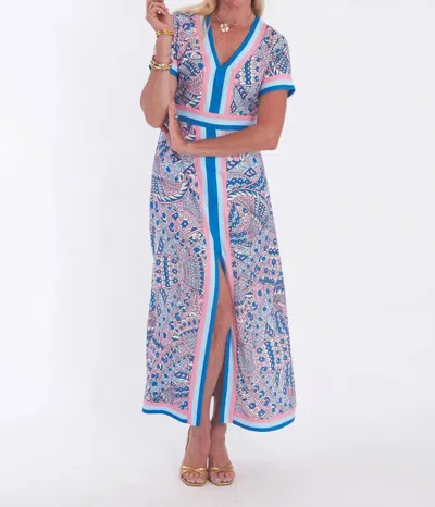 Ck Bradley Leland Dress In Falcon Hydrangea In Blue