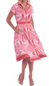 Ck Bradley Milan Dress In Papyrus Geranium In Multi